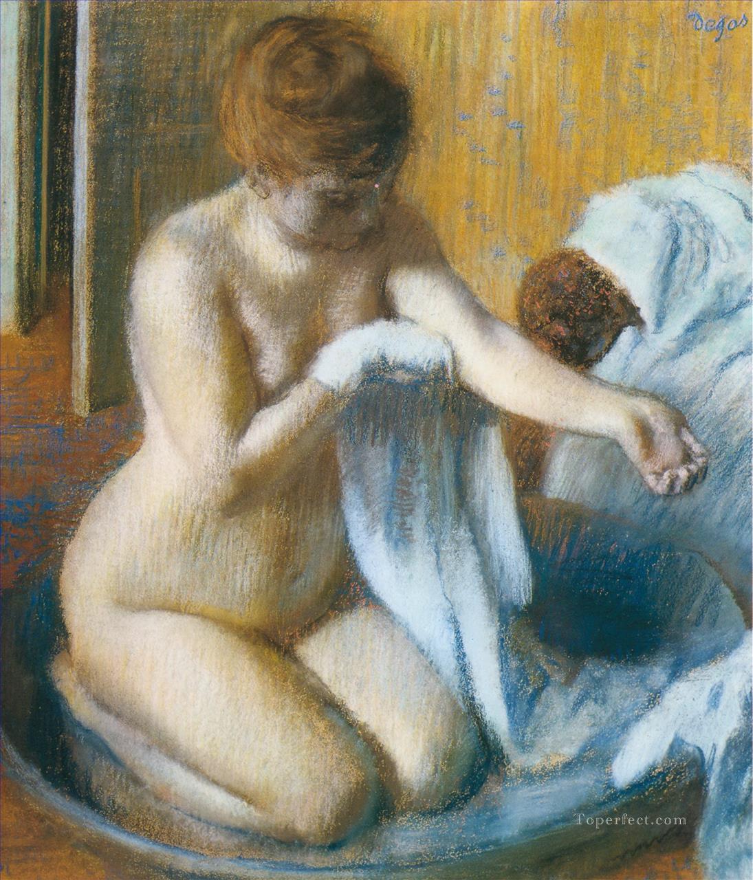風呂上がり 1886 エドガー・ドガ油絵